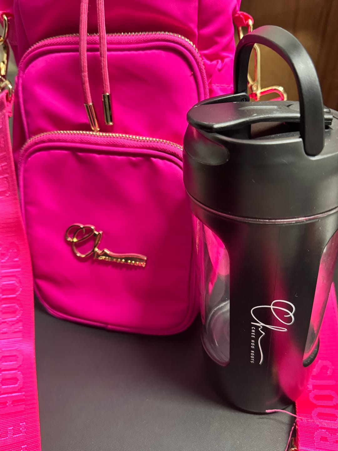 Customer photo review of Black & Hot Pink Bundle
