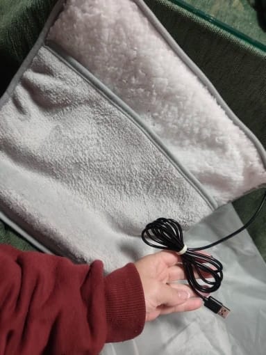 Customer photo review of USB Foot Warmer with Washable Cover