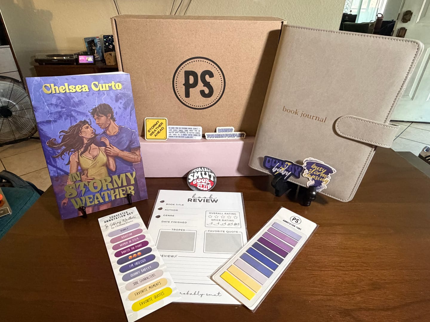 Customer photo review of smut slut book club subscription