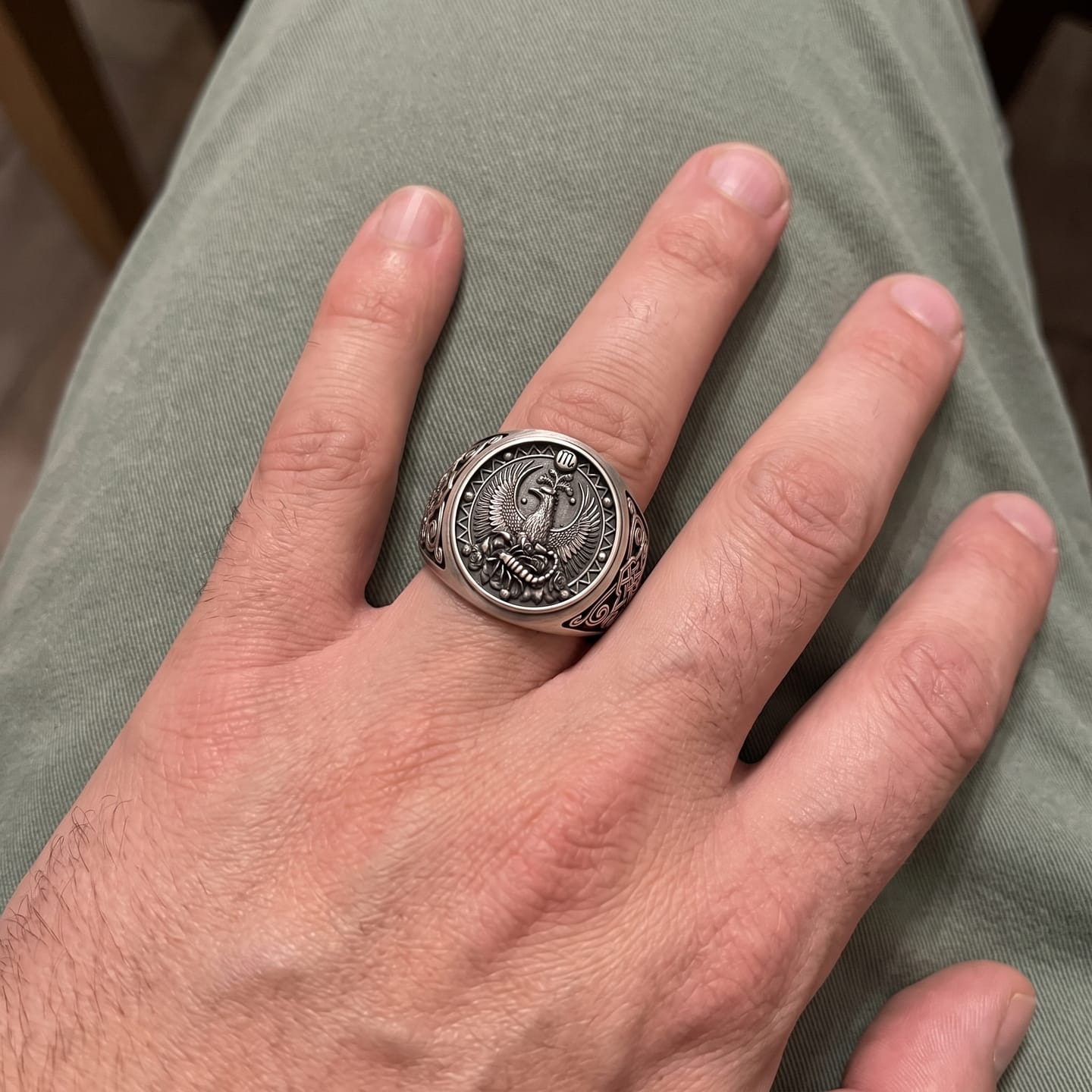 Customer photo review of Scorpio Phoenix Ring