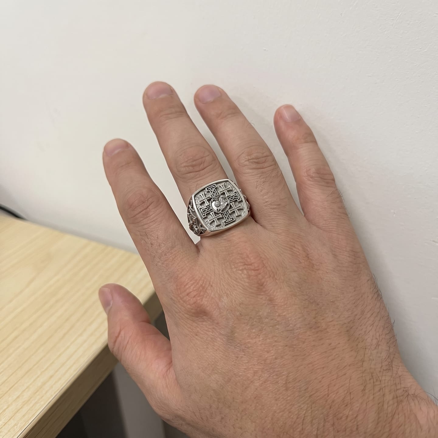 Customer photo review of Jerusalem Cross Ring