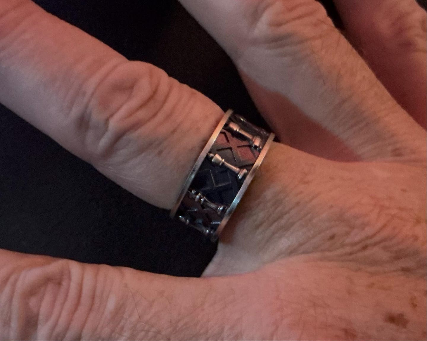 Customer photo review of Chess Band Ring