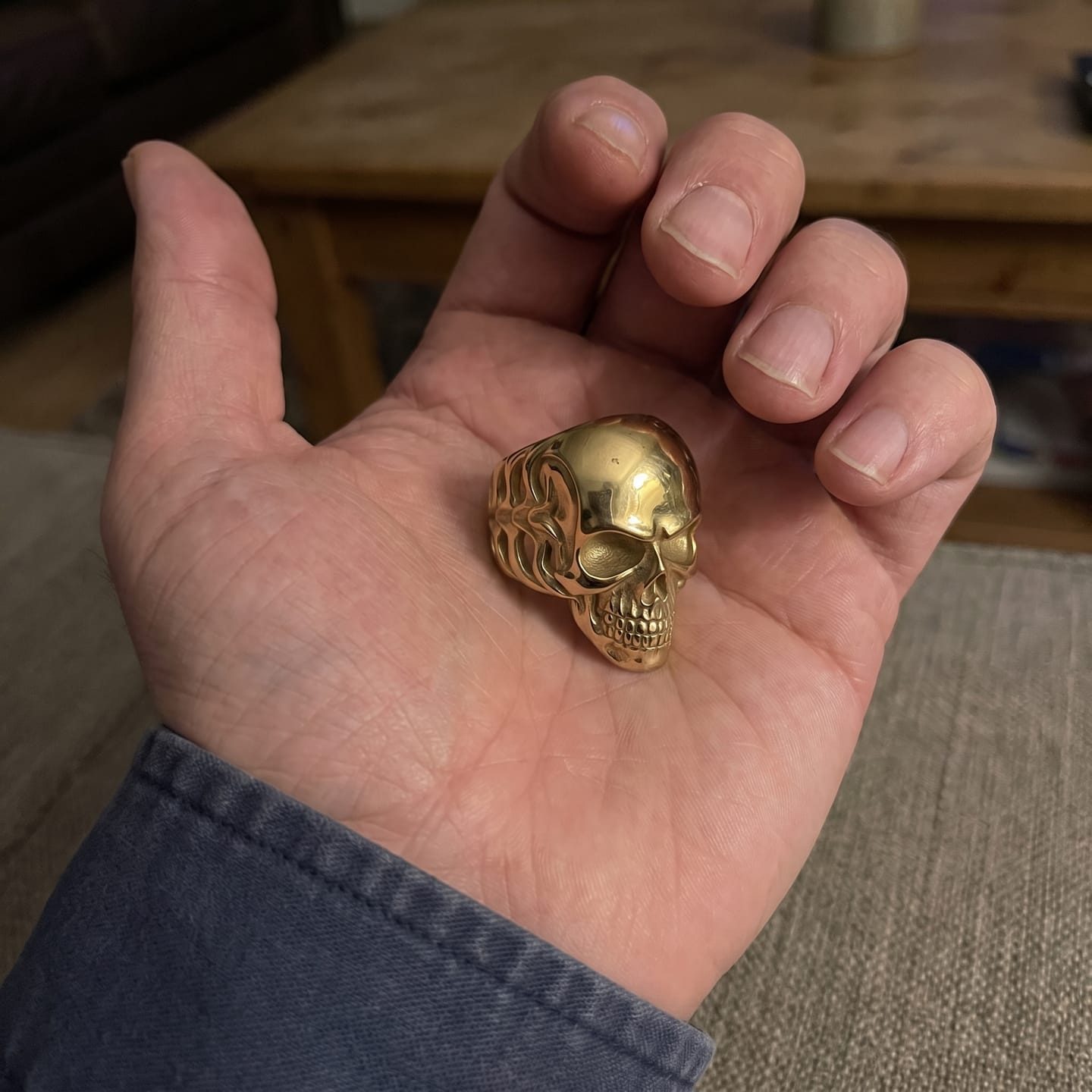 Customer photo review of Tribal Skull Ring