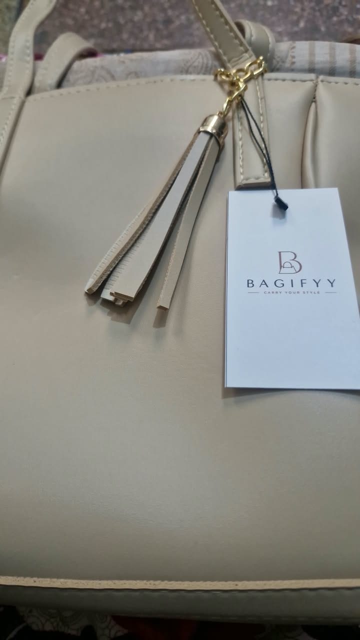 Customer photo review of Amara Beige Shoulder Bag