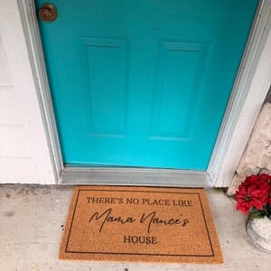 Customer photo review of There's No Place Like Nana's & Papa's House Doormat