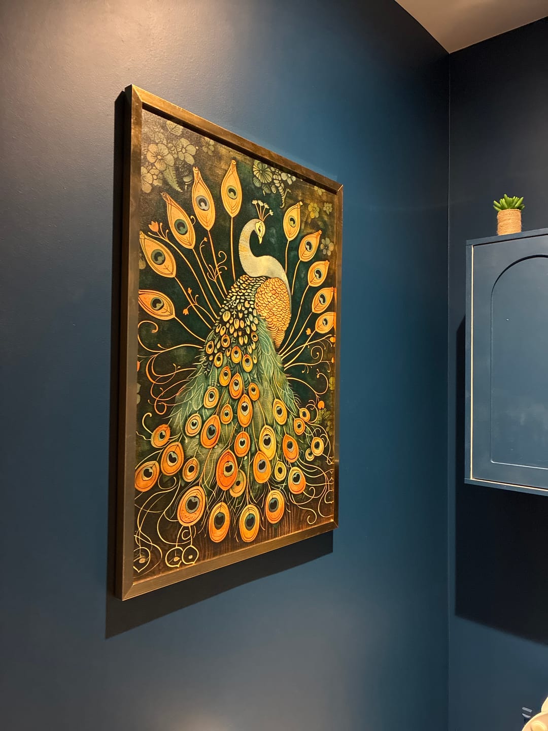 Customer photo review of Vintage Peacock No3 Print