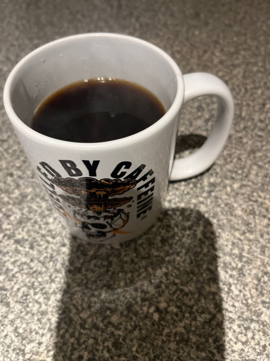 Customer photo review of » 11oz White Mug - Fuelled By Caffeine V3 (100% off)