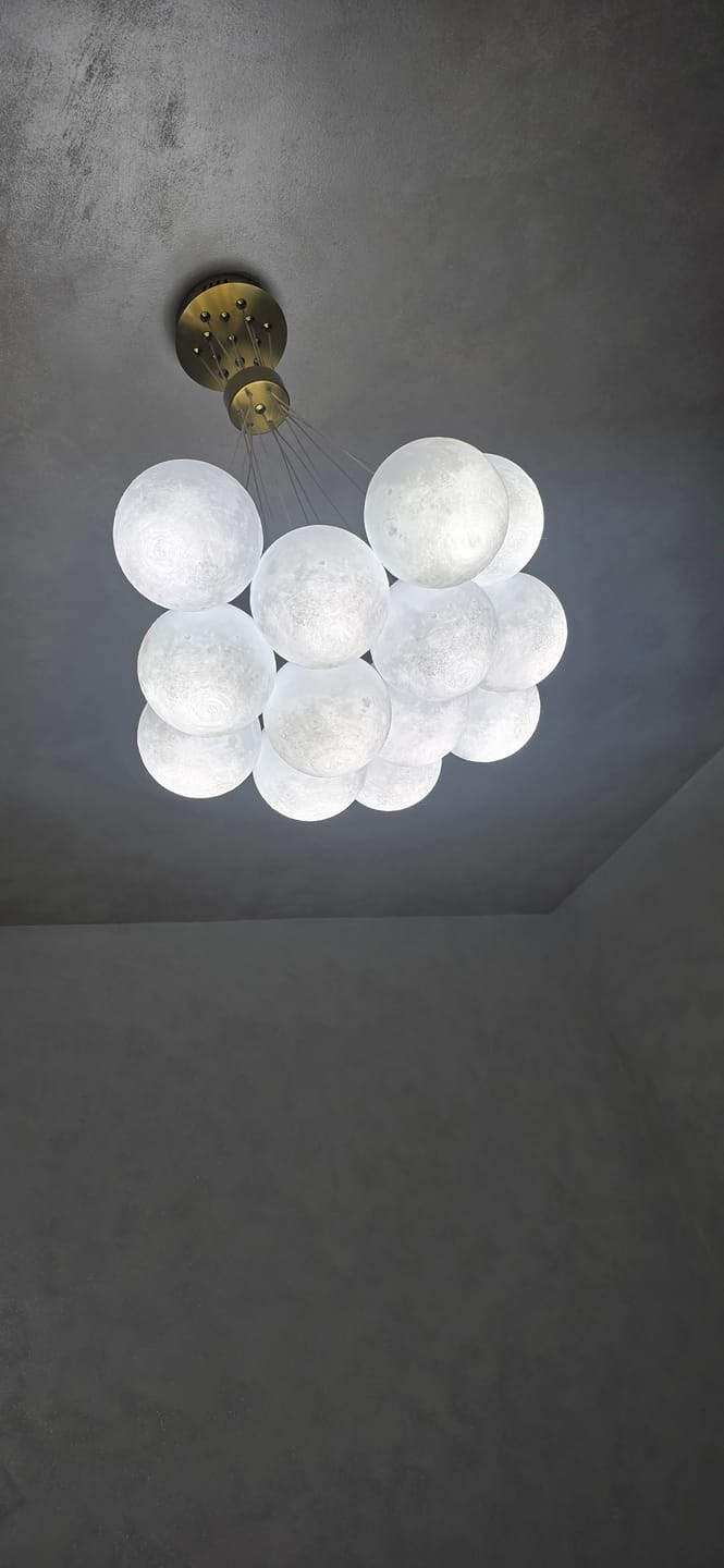 Customer photo review of LED осветително тяло Абажур GOLD Moonlight 7xE27/13xE27
