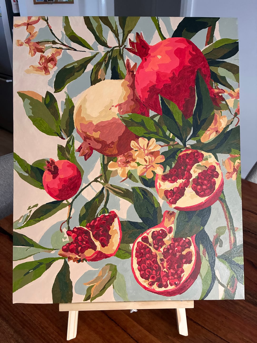 Customer photo review of Blooming pomegranates | Paint by Number