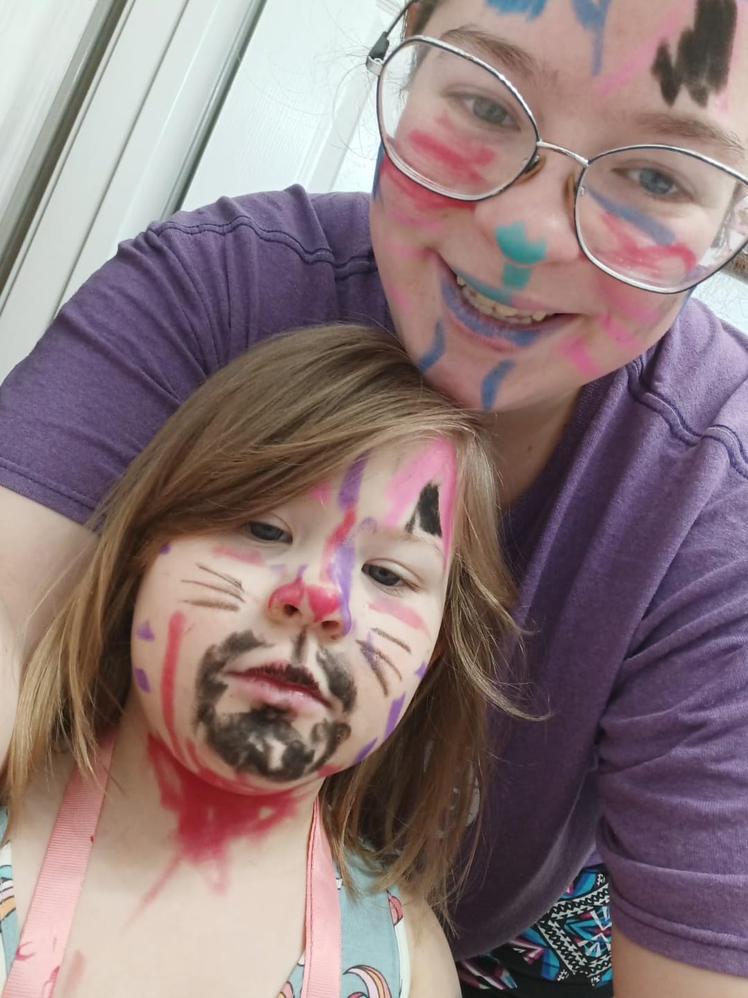 Customer photo review of Blue Squid Twist-Up Face & Body Paint Crayons