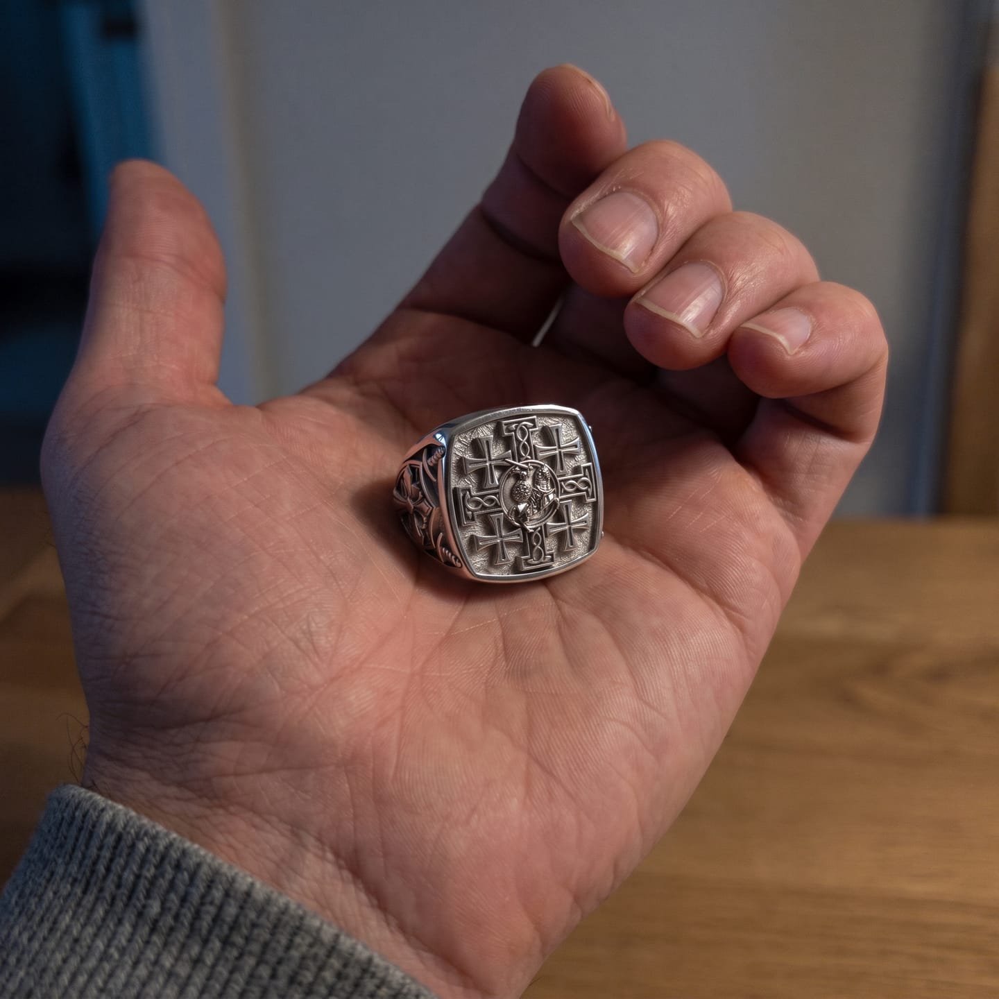 Customer photo review of Jerusalem Cross Ring