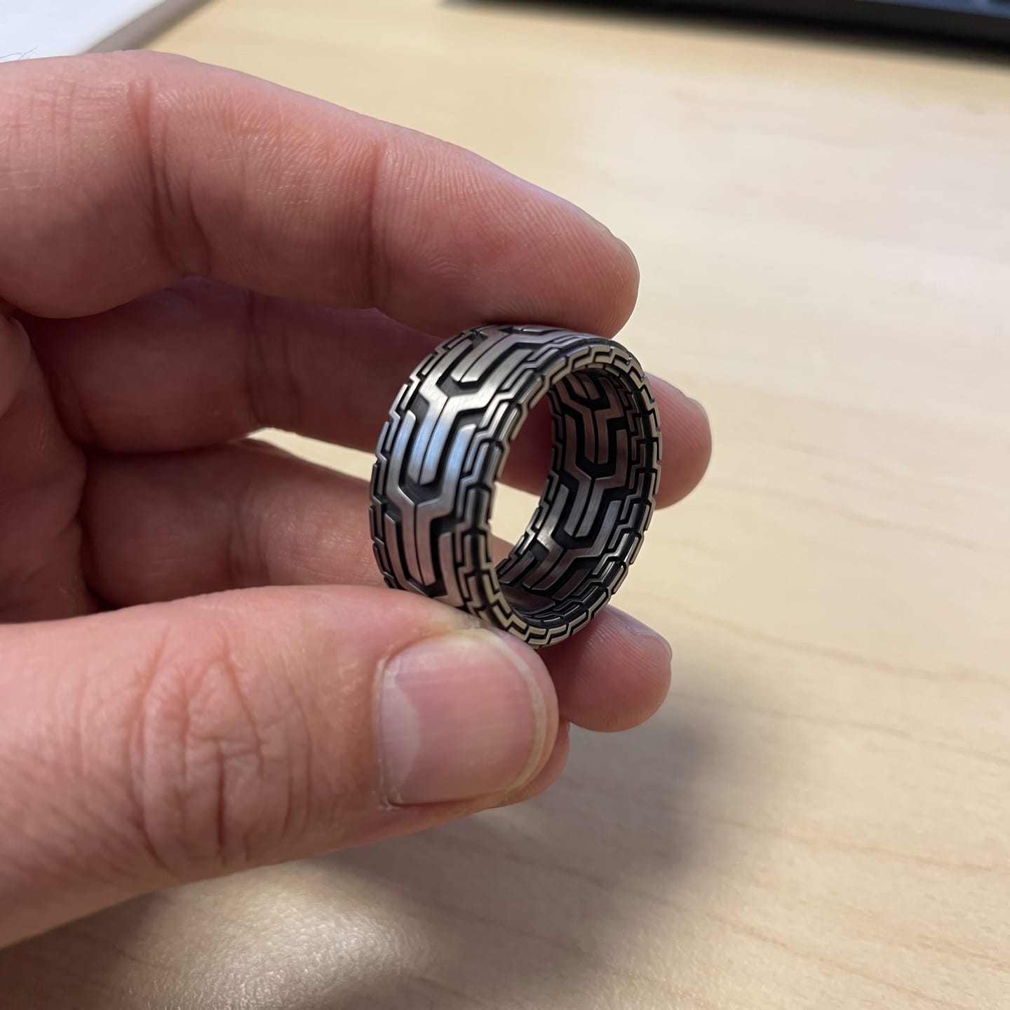 Customer photo review of Circuit Maze Ring