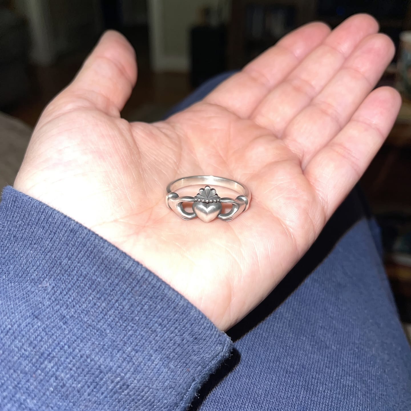 Customer photo review of Claddagh Heart Ring