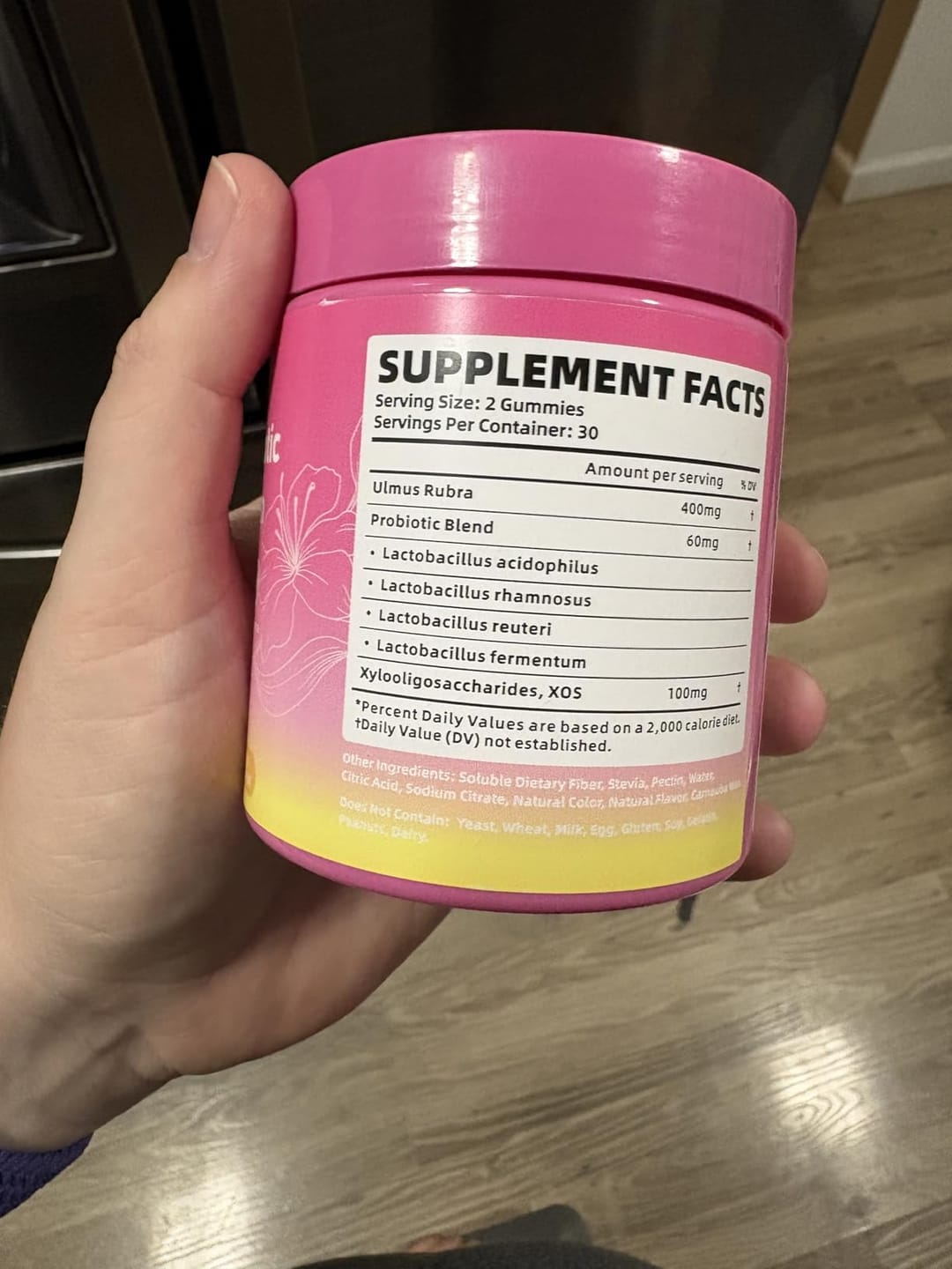 Customer photo review of Slippery Elm Probiotic Gummies for Women