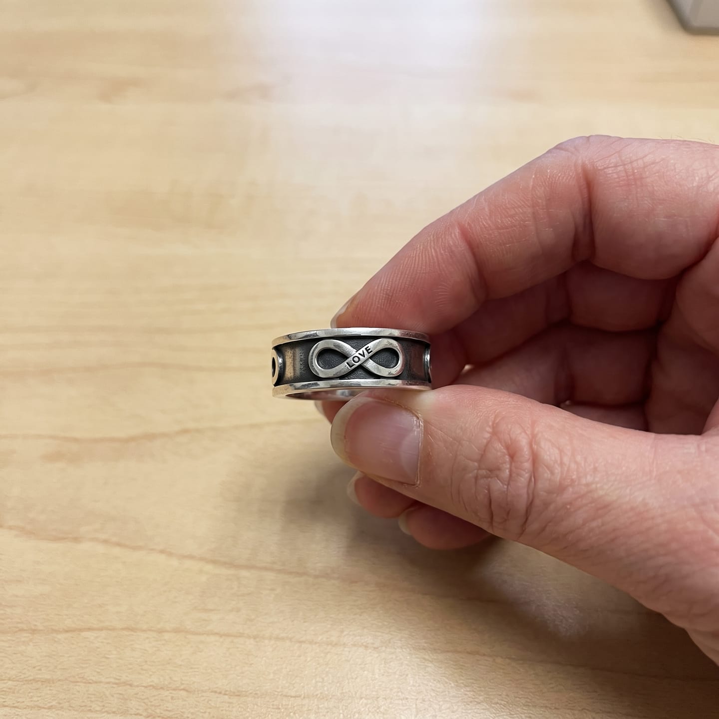 Customer photo review of Infinity Love Ring