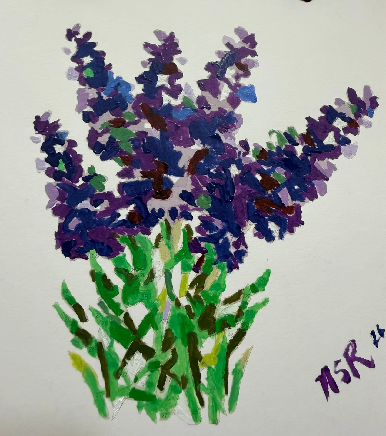 Customer photo review of 2027 Paint by Numbers Desk Calendar | Flowers Edition