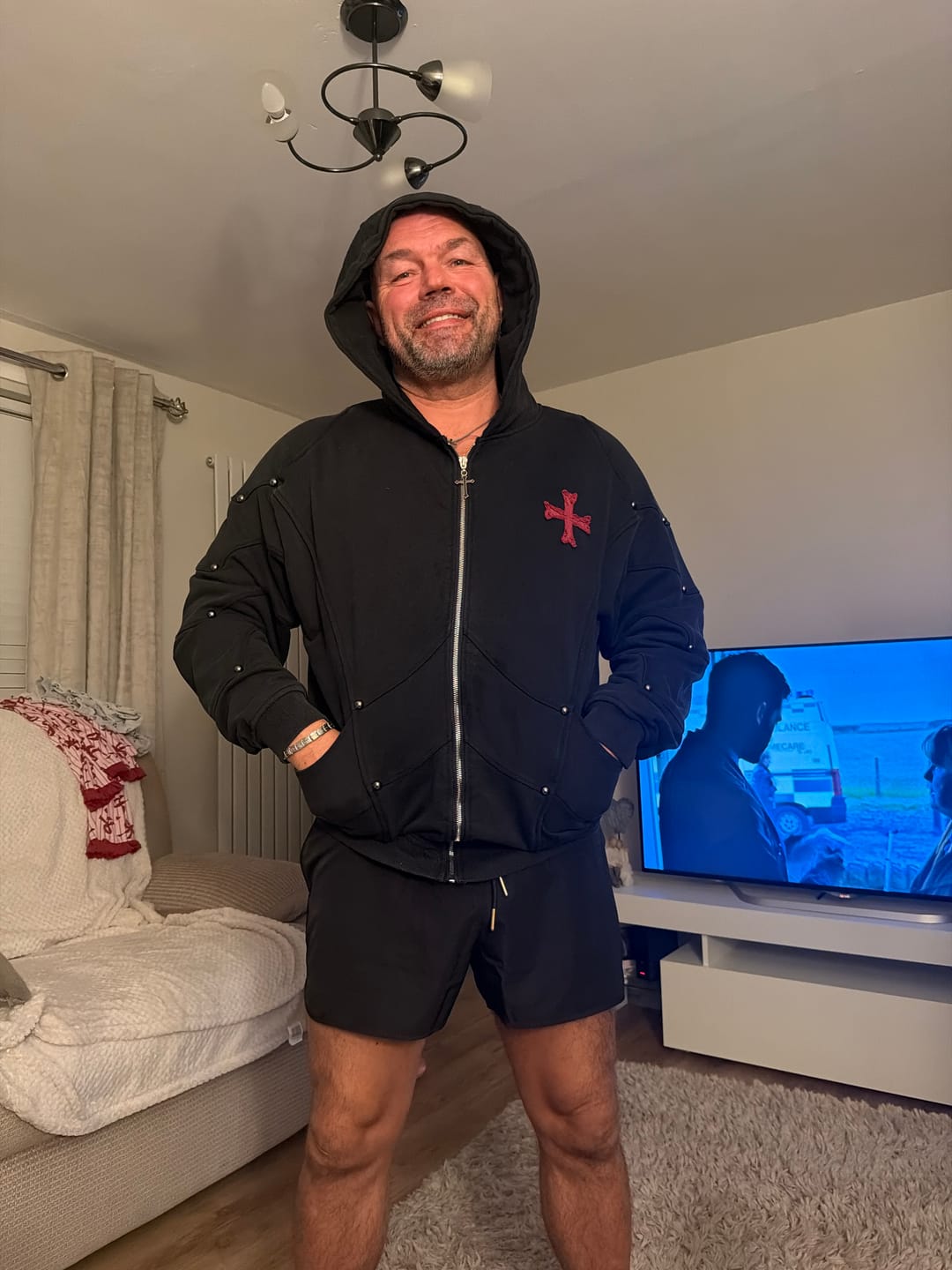 Customer photo review of Crusader Armor Zip Up Hoodie