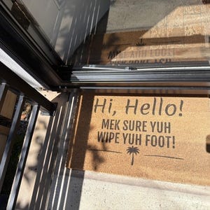 Customer photo review of Fully Personalized Entryway Doormat with Font Options