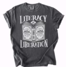 Customer photo review of Literacy is Liberation Tee