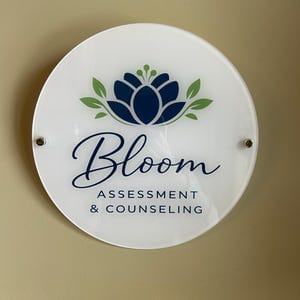Customer photo review of Acrylic Business Logo Sign