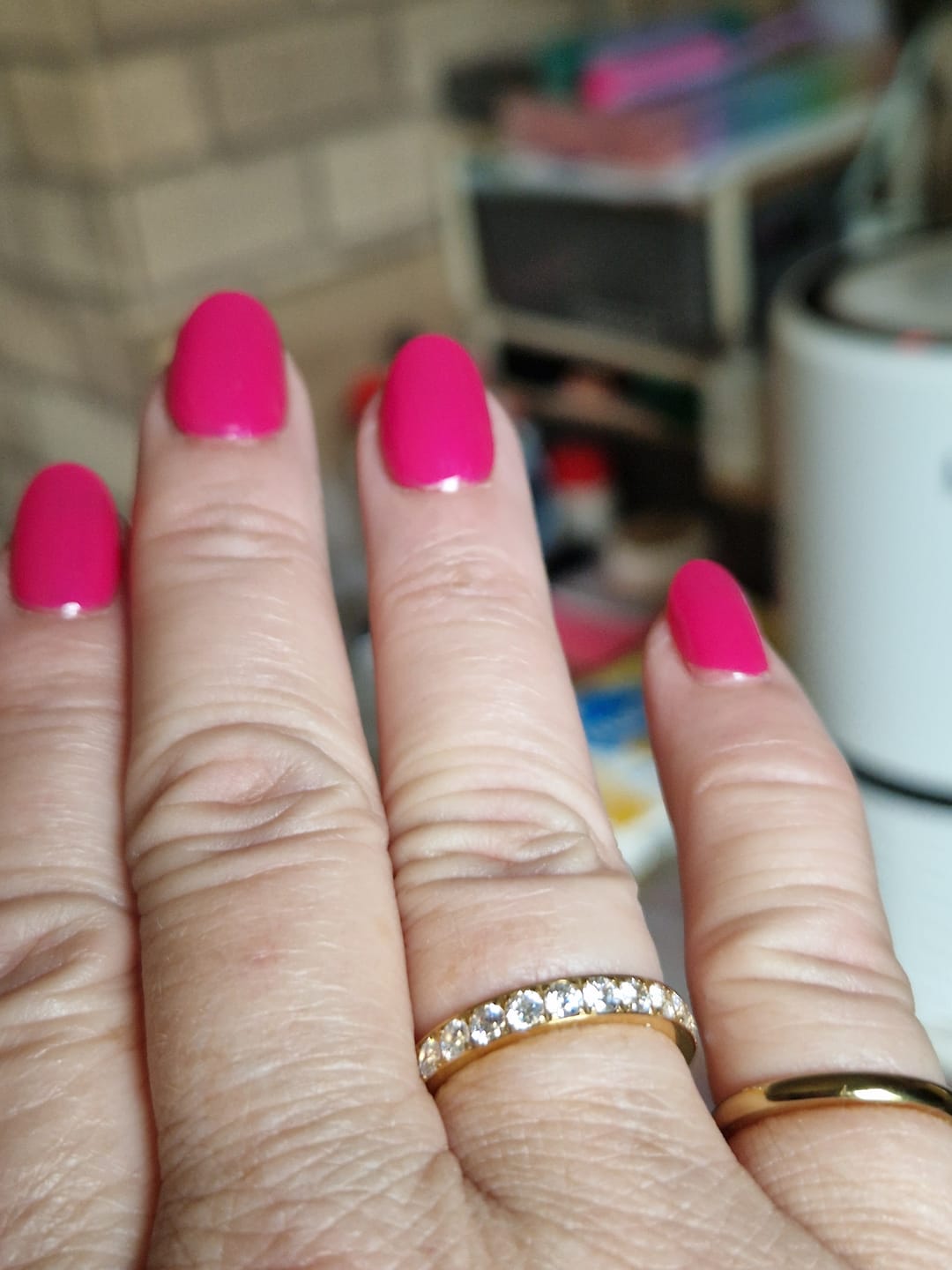 Customer photo review of 3mm Gold Full Glitz Eternity Ring | Cubic Zirconia Stacking Ring
