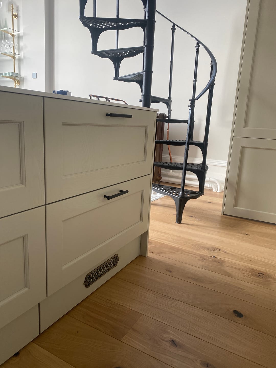 Customer photo review of Brass Lattice Door Push Plate