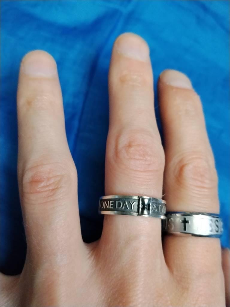Customer photo review of Hourglass Sobriety Ring