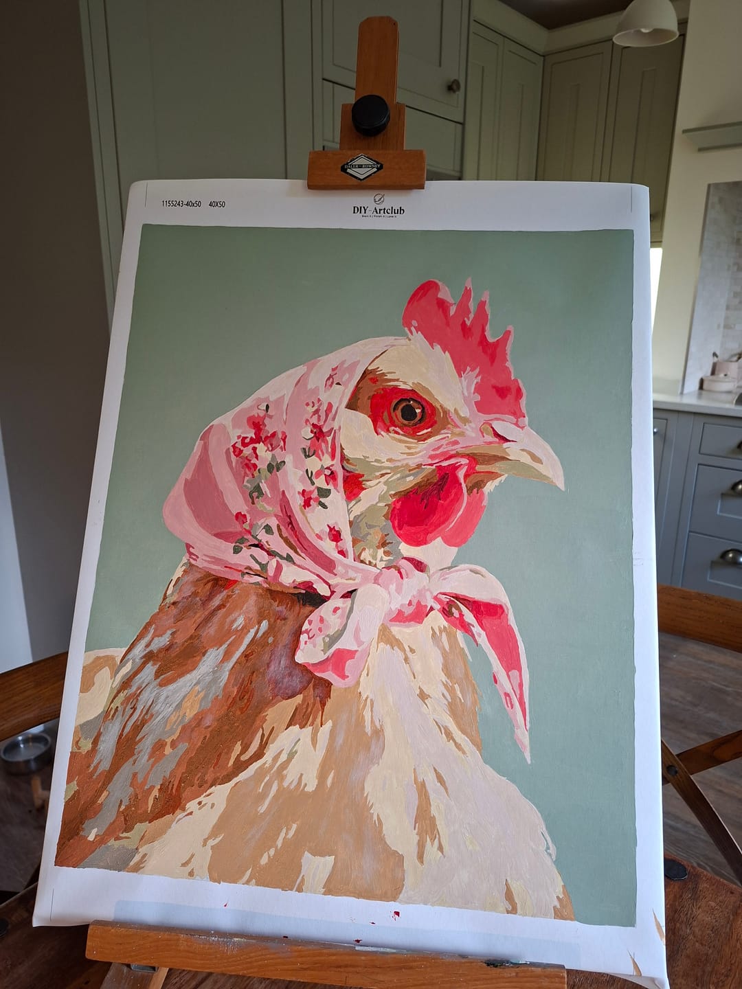 Customer photo review of Coquette Chicken | Paint by Number