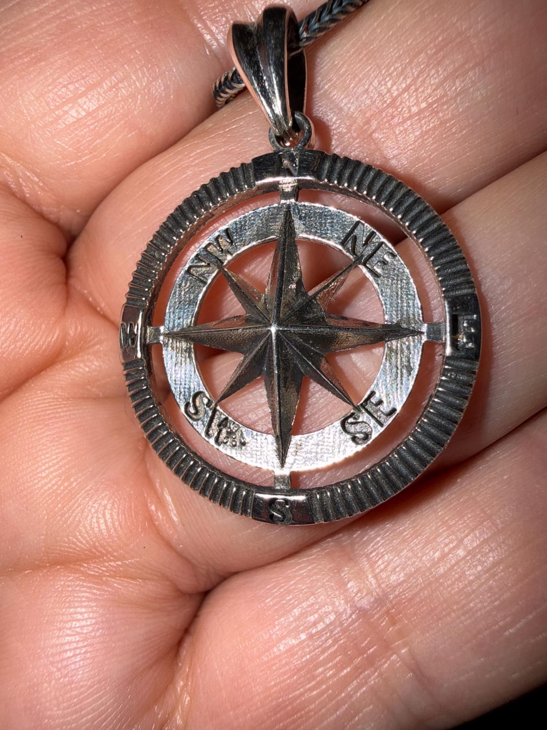 Customer photo review of North Star Compass Pendant