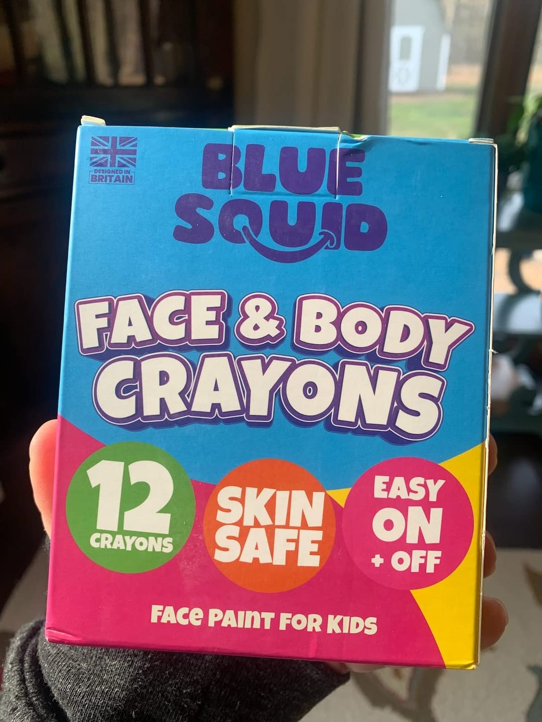 Customer photo review of Blue Squid Twist-Up Face & Body Paint Crayons