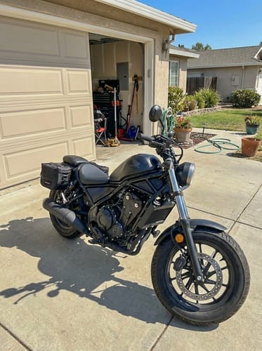 Customer photo review of 10L - Patriot Small Honda Rebel 500 Throw Over Saddlebags