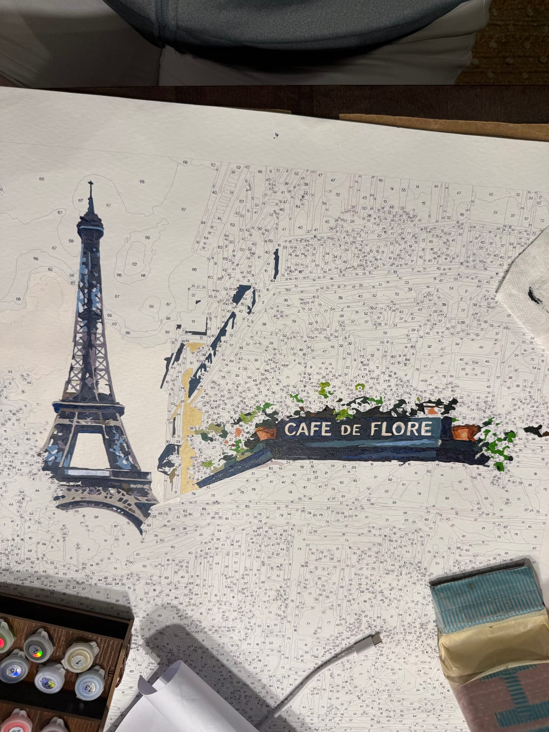 Customer photo review of Paris Rain Café (Paint by Numbers)