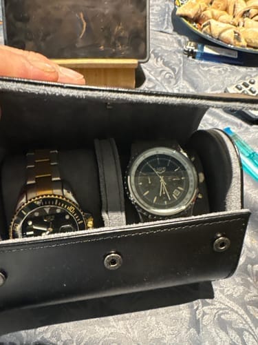 Customer photo review of Leather Watch Roll
