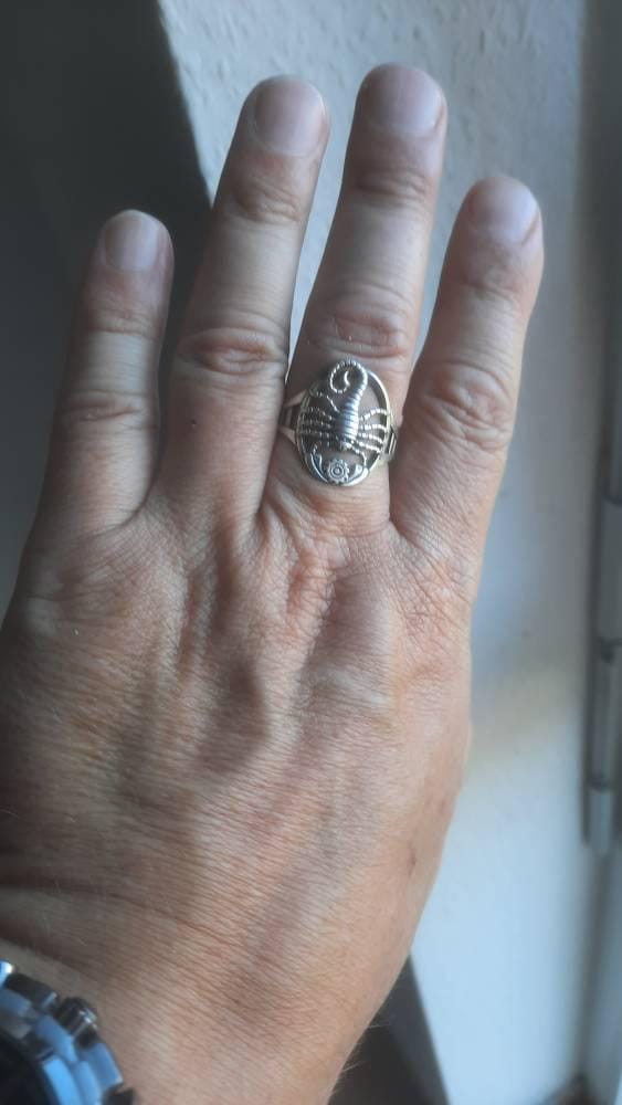 Customer photo review of Futuristic Scorpion Ring