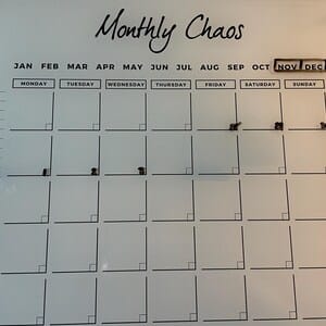 Customer photo review of Custom Three-List Calendar