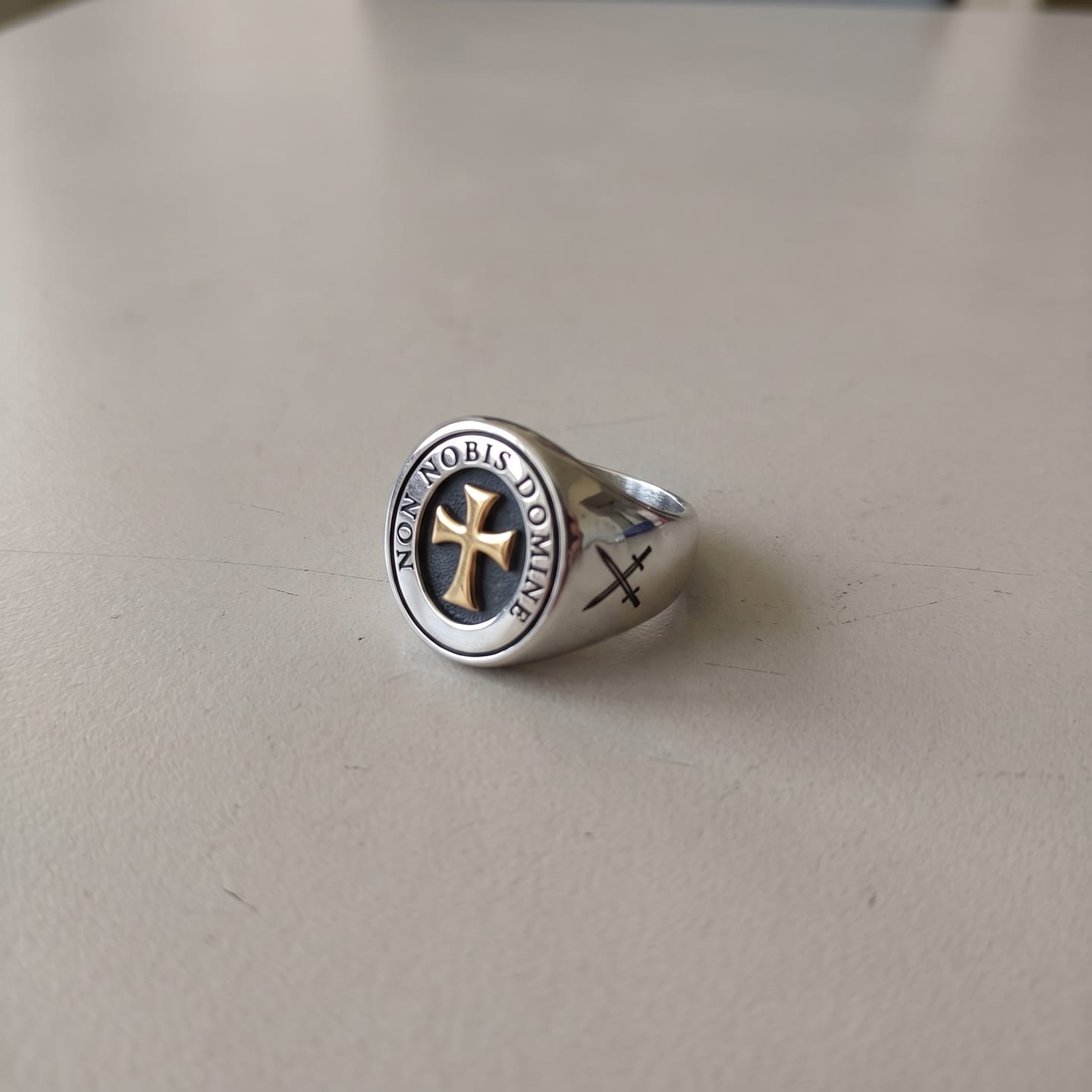 Customer photo review of Non Nobis Domine Templar Ring