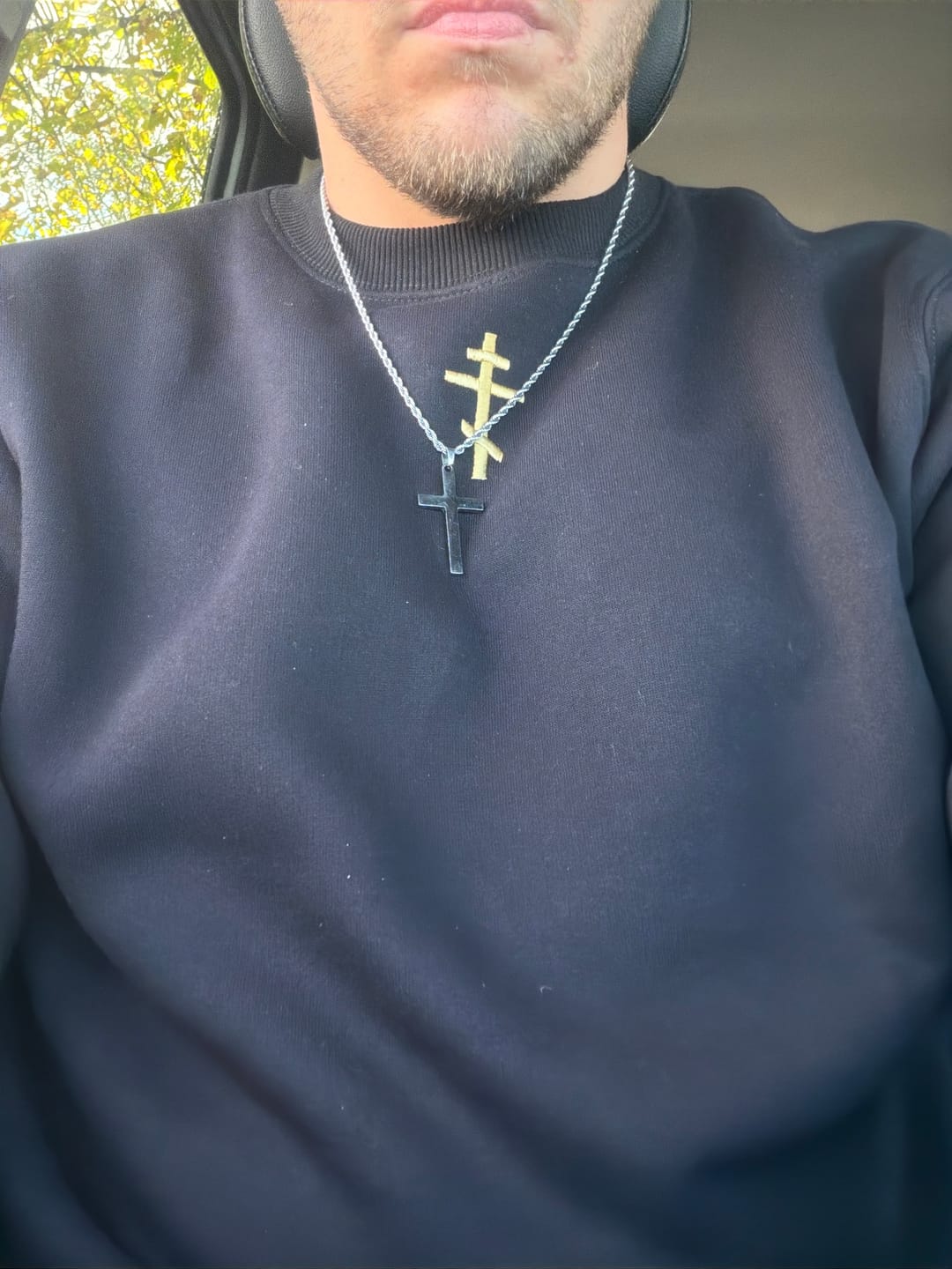 Customer photo review of Byzantine Cross Sweatshirt