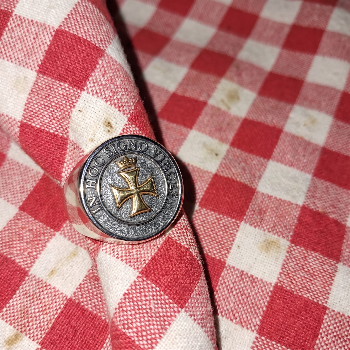 Customer photo review of Templar Cross and Crown Ring
