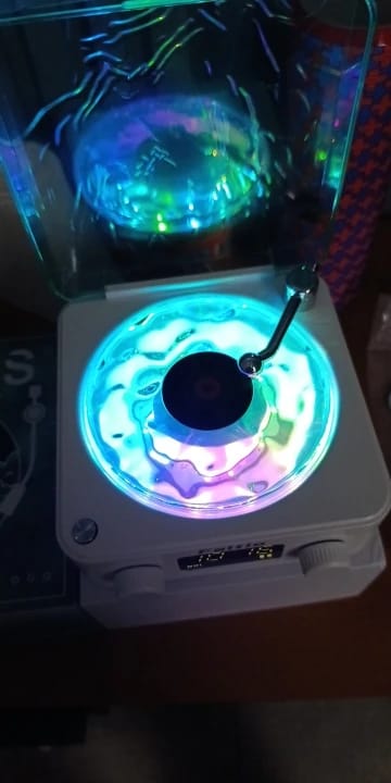 Customer photo review of GrooveGlow Vynora — Retro Bluetooth Speaker