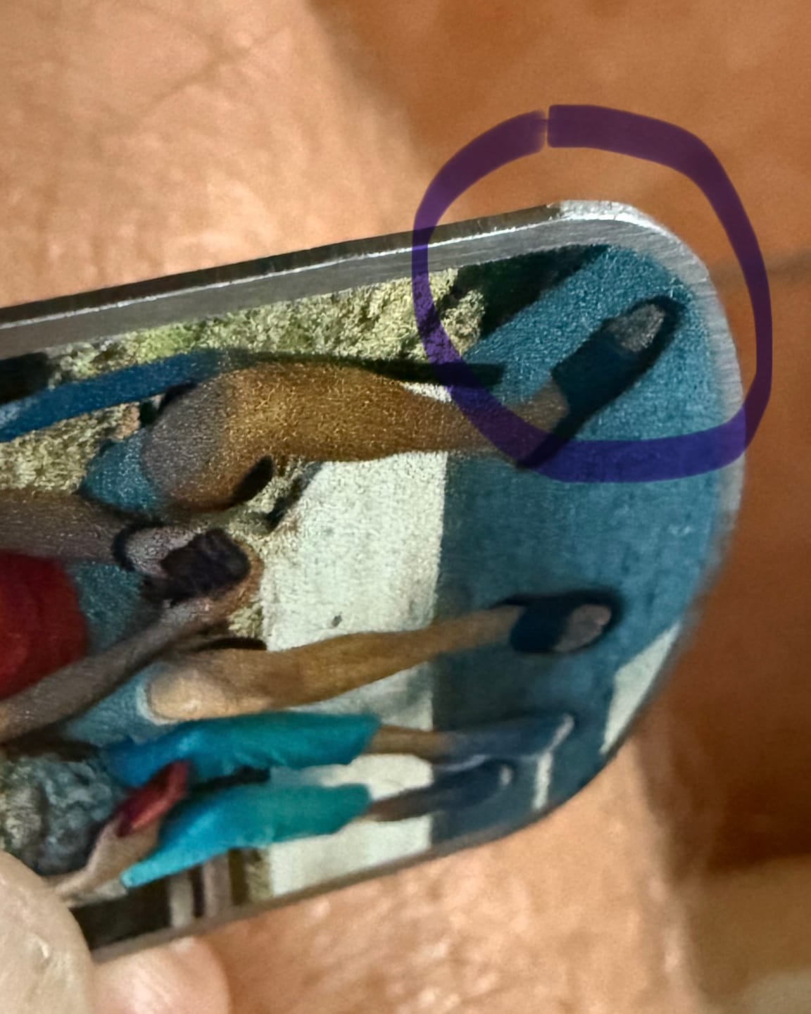 Customer photo review of Un jour spécial (style Van Gogh) - Porte-clés en métal personnalisé