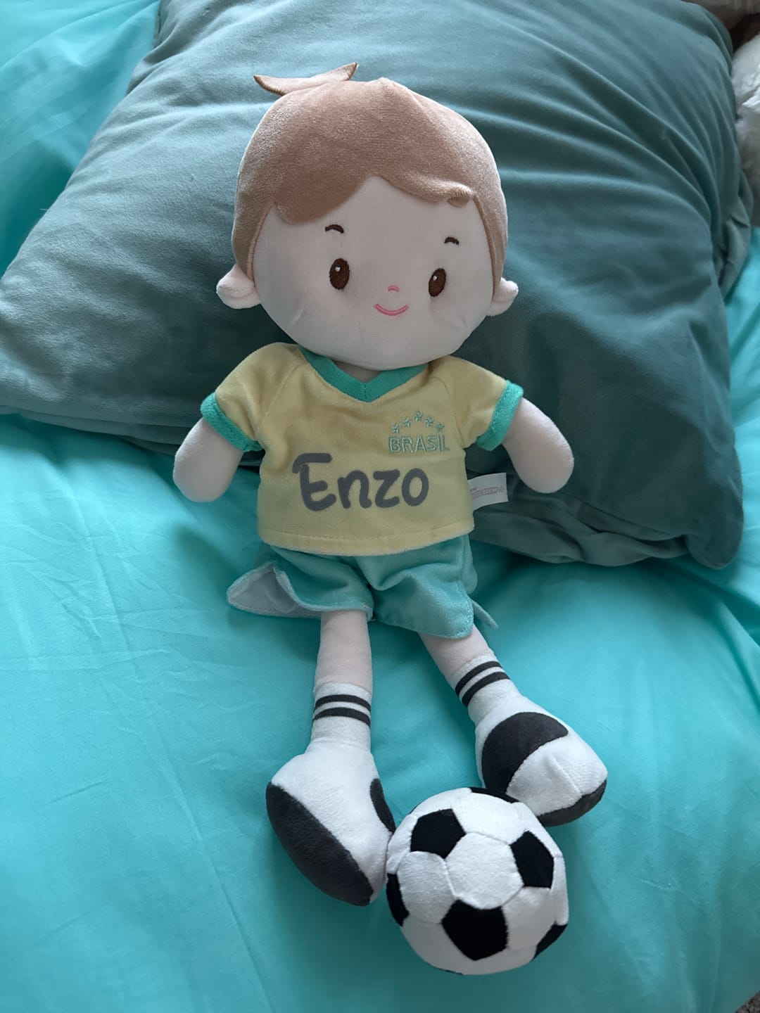 Customer photo review of Personalized Soccer Boy - BRA (2 Skin Tones)