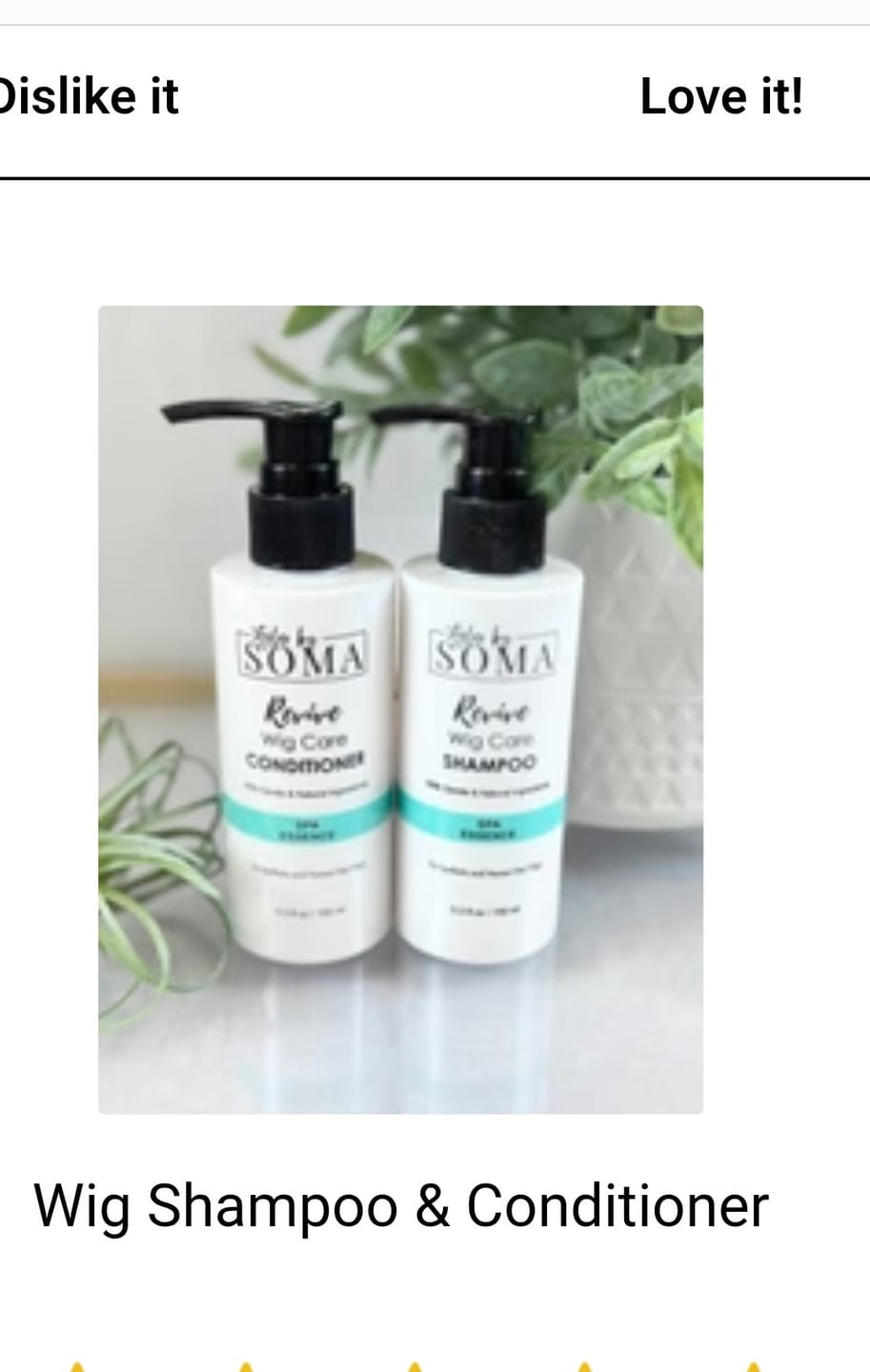 Customer photo review of Wig Shampoo & Conditioner