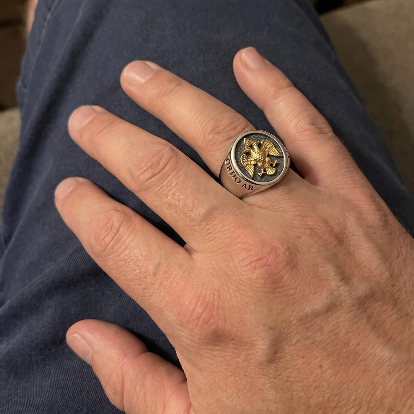 Customer photo review of Masonic 33rd Degree Eagle Ring