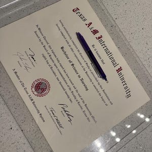 Customer photo review of Floating Acrylic Picture Frame
