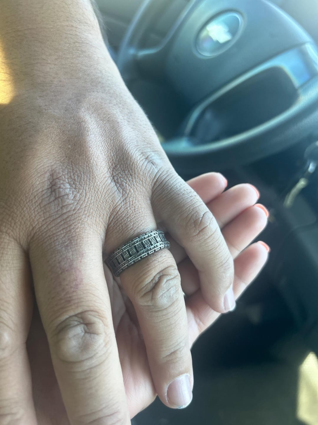 Customer photo review of Railroad Track Ring