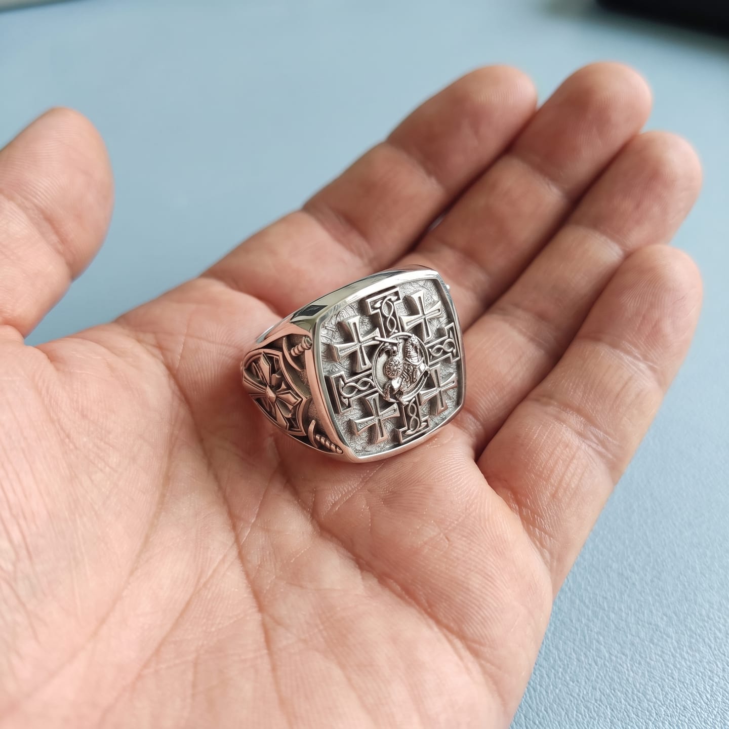 Customer photo review of Jerusalem Cross Ring