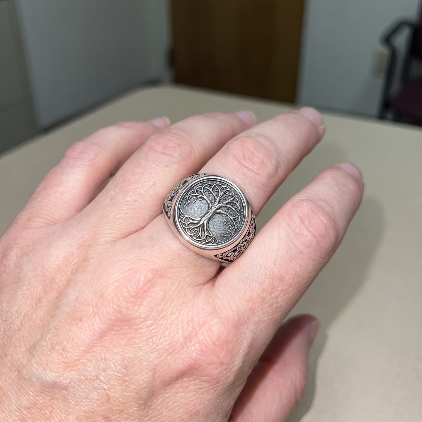 Customer photo review of Norse Yggdrasil Ring