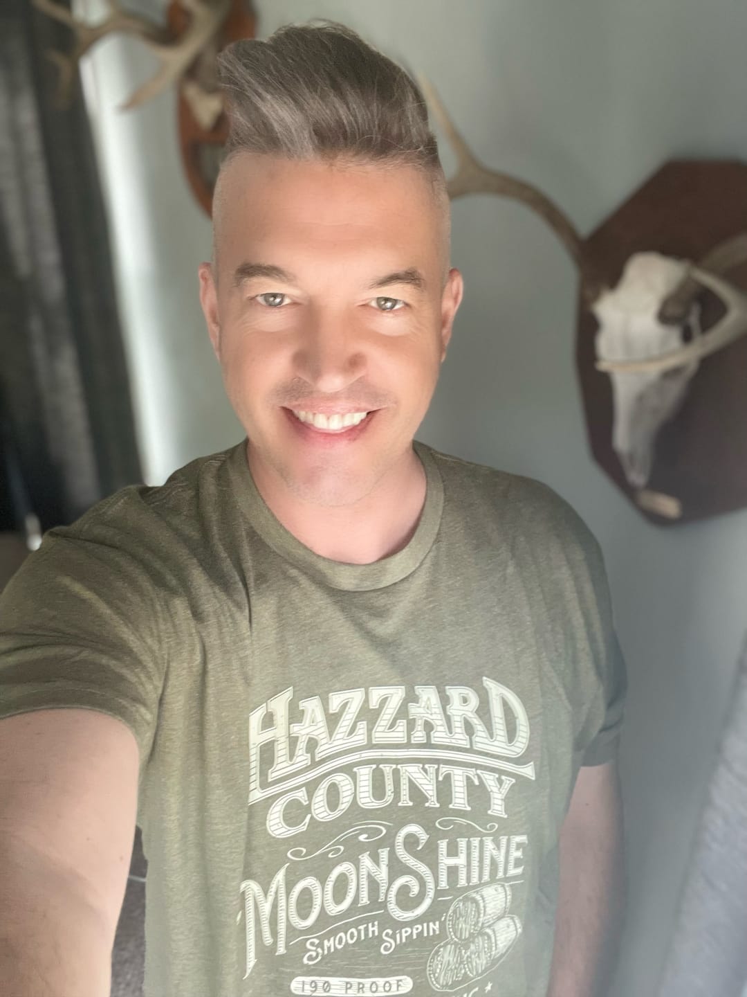 Customer photo review of Hazzard County Moonshine Men's/Unisex Tri-Blend Ultra Soft Tee