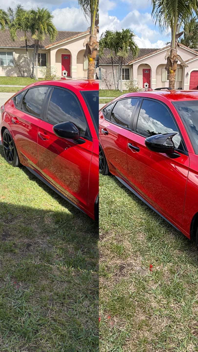 Customer photo review of Ox Horn Mirror Cover Fit for 2022-2026 Honda Civic Sedan Hatchback w/o Turn Signal