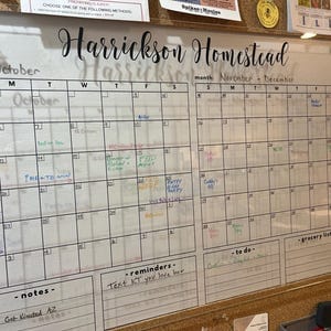 Customer photo review of Custom Two-Month Family Calendar